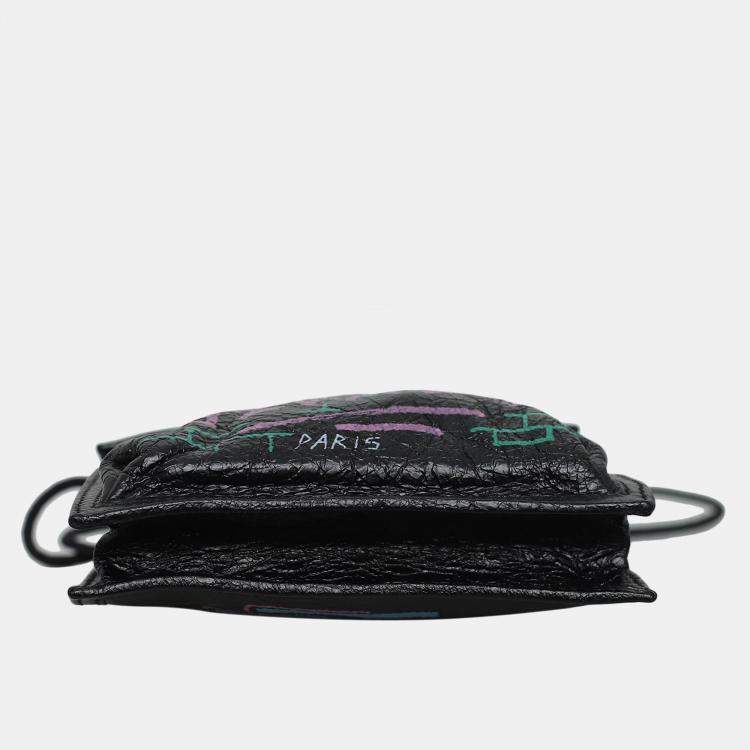 Pre Owned Balenciaga Graffiti Explorer Crossbody Pouch