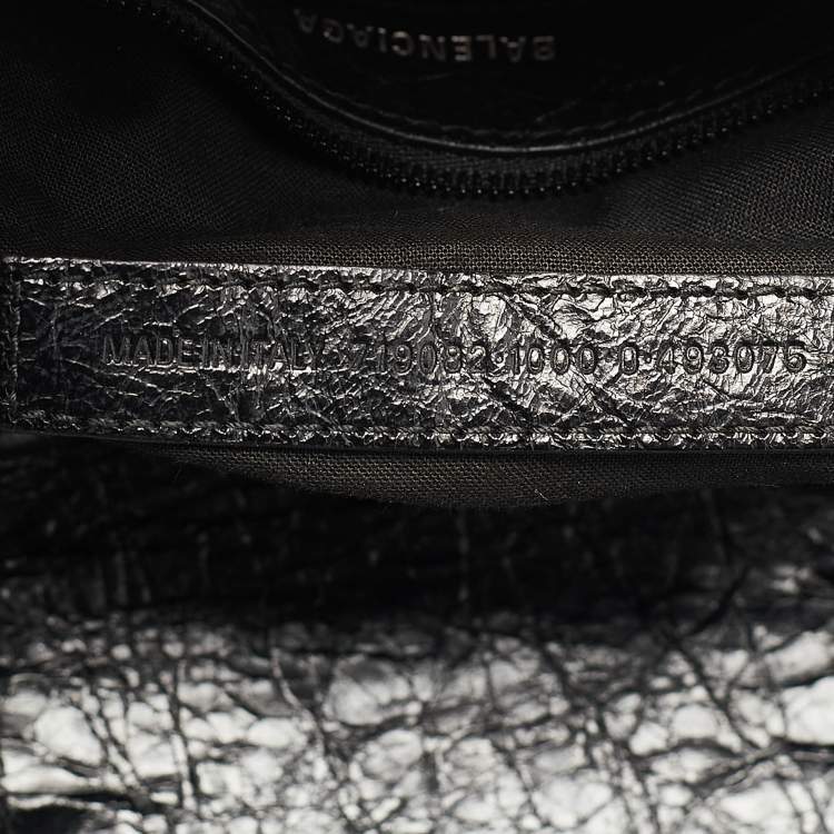 Pre Owned Balenciaga Black Leather Le Cagole Flap Shoulder Bag