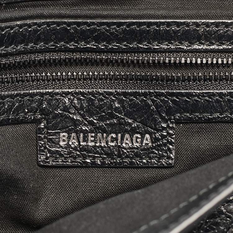 Pre Owned Balenciaga Black Leather Le Cagole Flap Shoulder Bag
