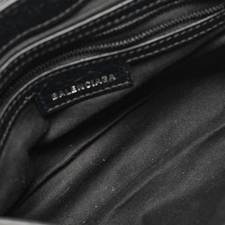 Pre Owned Balenciaga Black Leather Le Cagole Flap Shoulder Bag