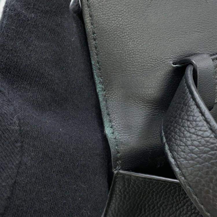 Pre Owned Balenciaga Calf Wrap Shoulder Bag Black Leather