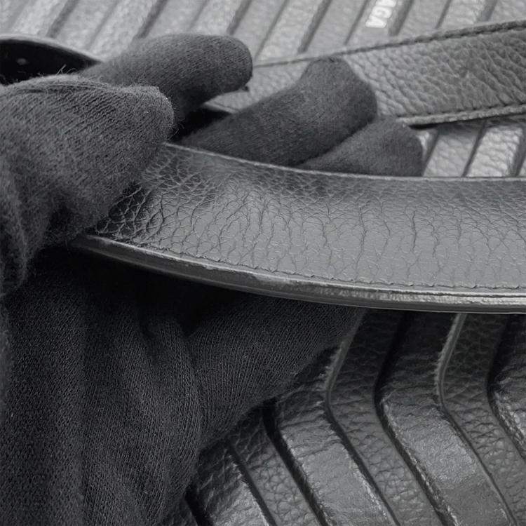 Pre Owned Balenciaga Calf Wrap Shoulder Bag Black Leather