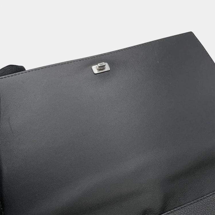 Pre Owned Balenciaga Calf Wrap Shoulder Bag Black Leather