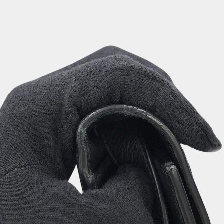 Pre Owned Balenciaga Calf Wrap Shoulder Bag Black Leather