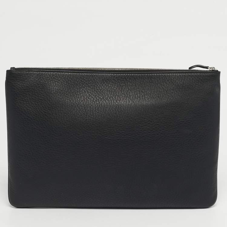 Pre Owned Balenciaga Black Leather Everyday Zip Pouch