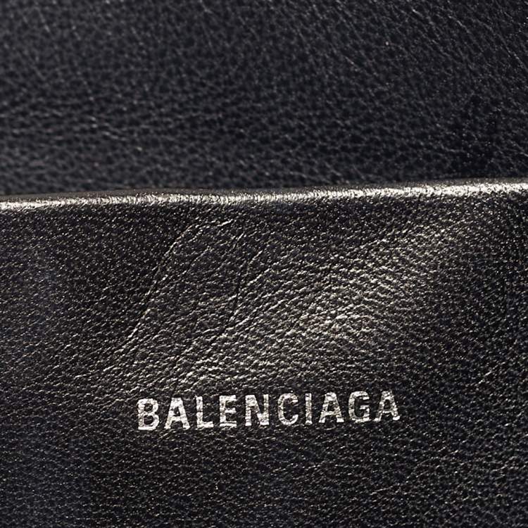 Pre Owned Balenciaga Black Leather Everyday Zip Pouch