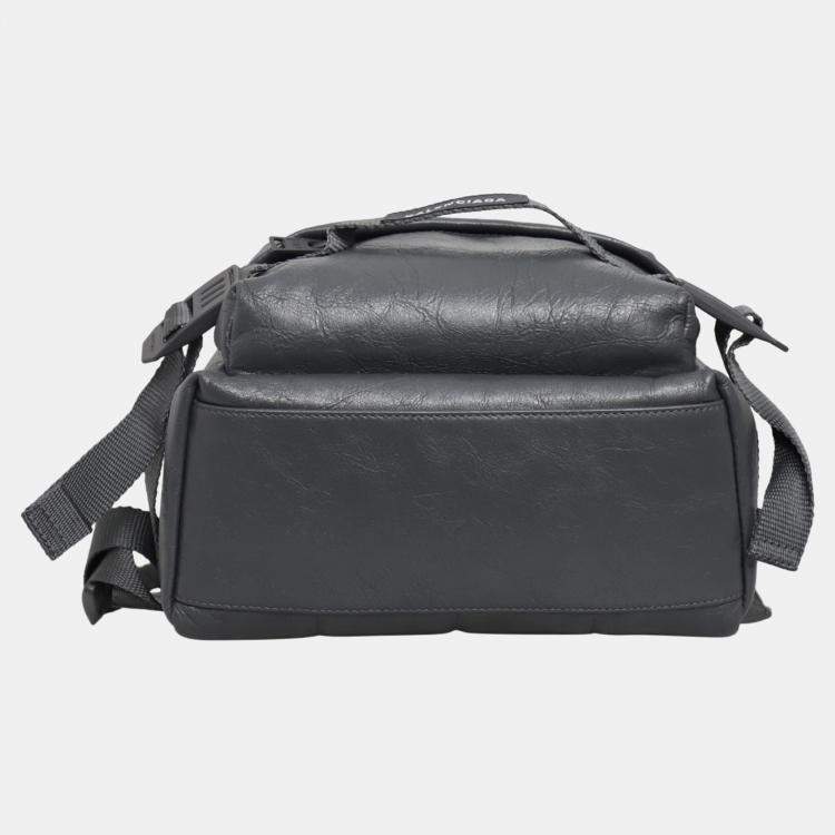 Pre Owned Balenciaga Army Webbed Multi-Strap Leather Backpack