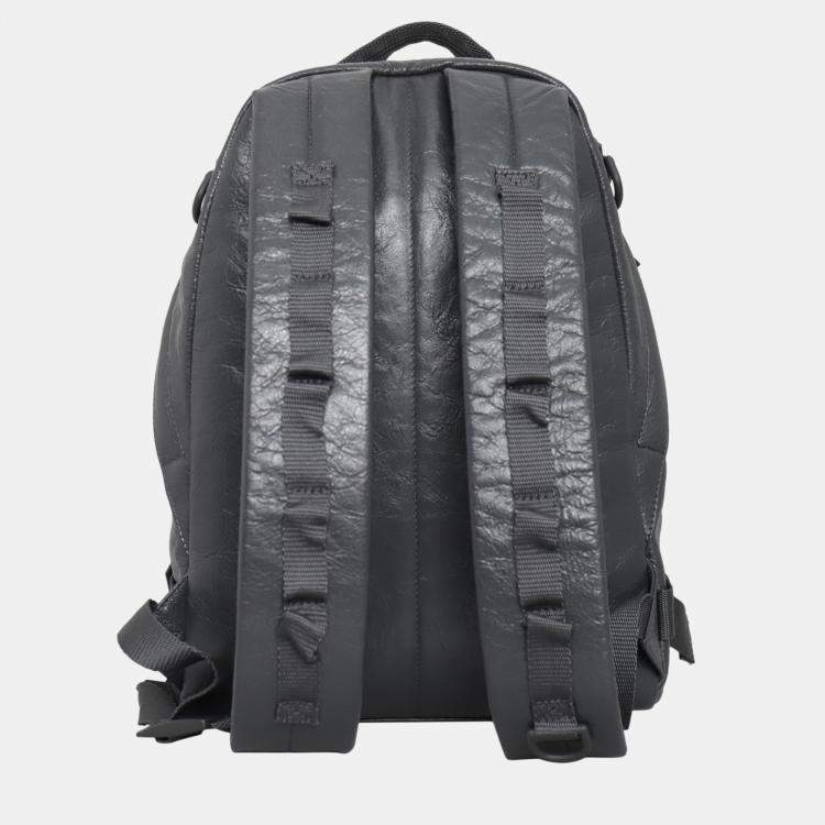 Pre Owned Balenciaga Army Webbed Multi-Strap Leather Backpack