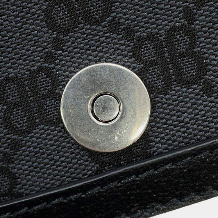 Pre Owned حقيبة كتف بالينسياغا غوتشي بالينسياغا ذا هاكر بروجكت أوفيديا قماش جلدي أسود