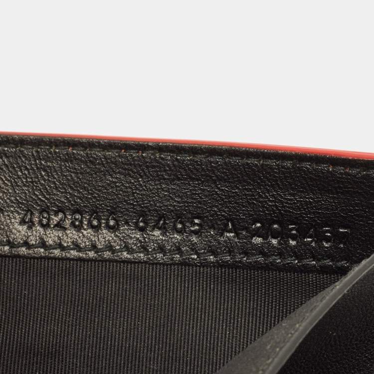 مملوكة مسبقًا Balenciaga All Over Logo Metallic Red Leather Bifold Wallet