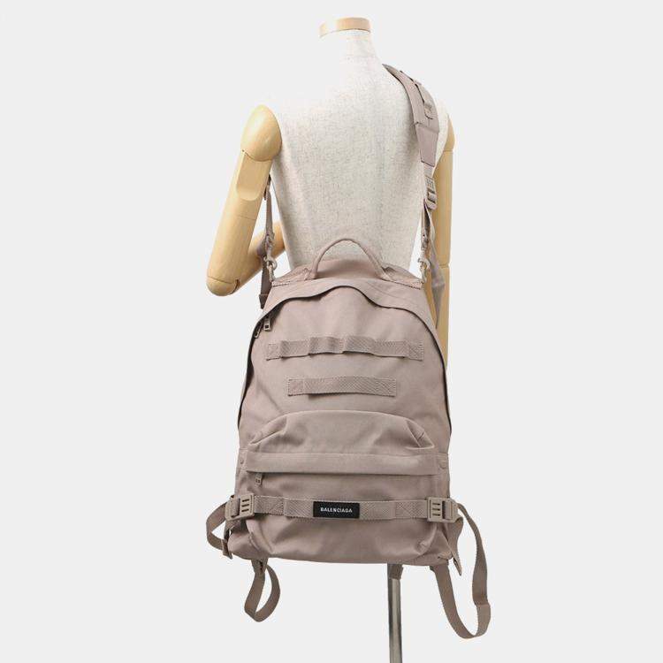 Pre Owned Balenciaga Army Backpack Jasmin Flower Nylon