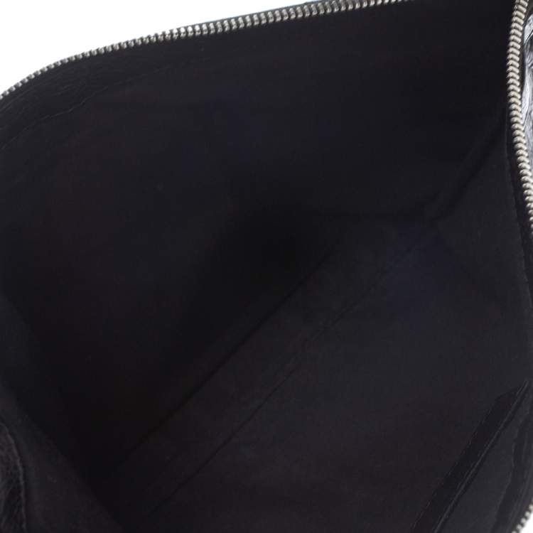 Pre Owned Balenciaga Black Leather Medium Classic City Pouch