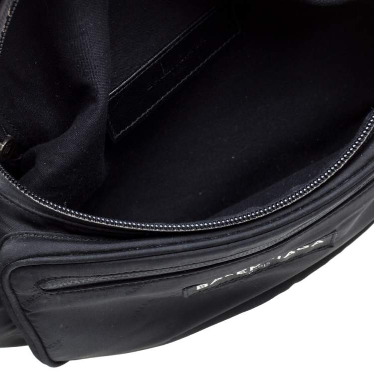 Pre Owned Balenciaga Black Nylon Explorer Belt Bag