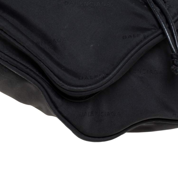 Pre Owned Balenciaga Black Nylon Explorer Belt Bag