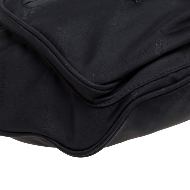 Pre Owned Balenciaga Black Nylon Explorer Belt Bag
