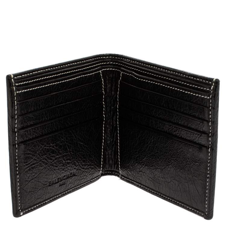 مملوكة مسبقًا Balenciaga Multicolor Leather Bazar Bi Fold Compact Wallet