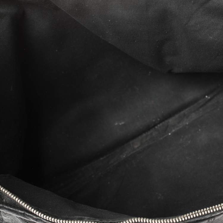 Pre Owned Balenciaga Black Crinkled Leather Briefcase Bag