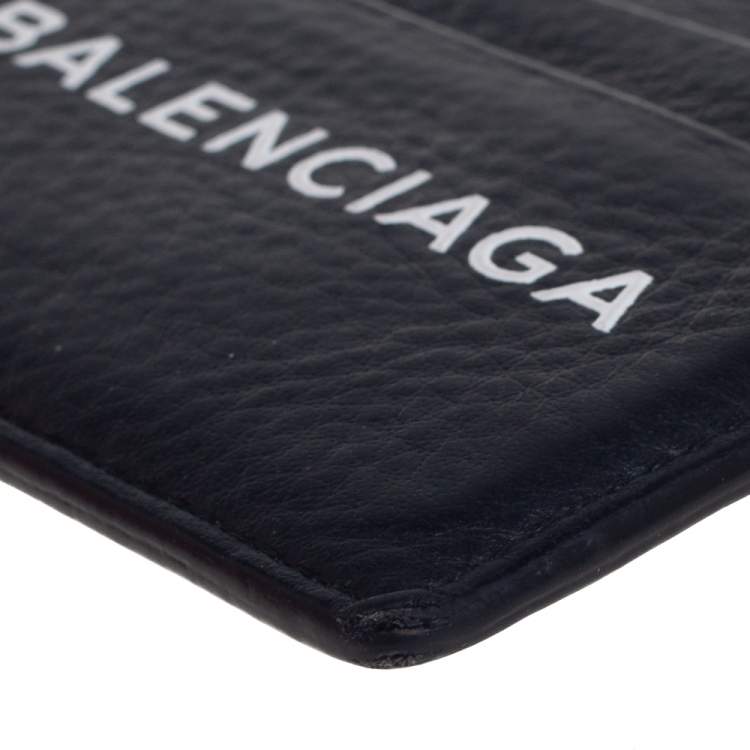 Pre Owned Balenciaga Black Leather Everyday Card Holder