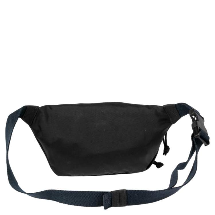 Pre Owned Balenciaga Black Logo Nylon Explorer Belt Bag