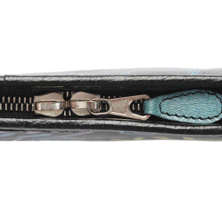 Pre Owned Balenciaga Black Leather Graffiti Bazar Clutch Bag