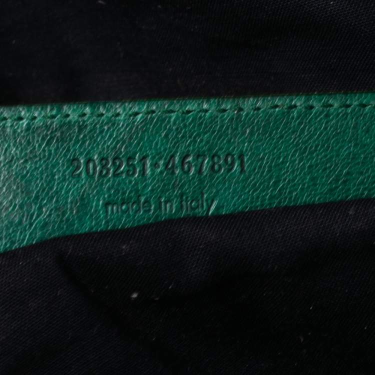 Pre Owned Balenciaga Green Leather Motorcross Voyage Duffel Bag