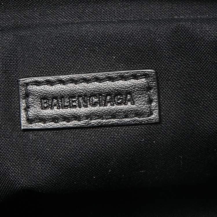 Pre Owned Balenciaga Black Leather Explorer Crossbody Bag