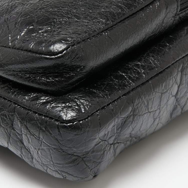 Pre Owned Balenciaga Black Leather Explorer Crossbody Bag