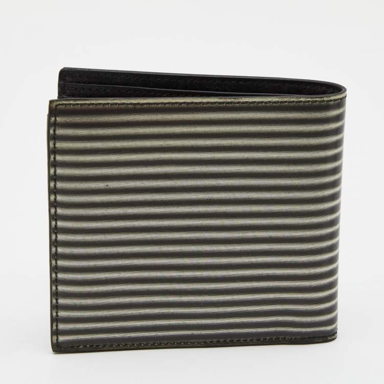 Pre Owned Balenciaga Silver/Grey Vinyl Bifold Wallet