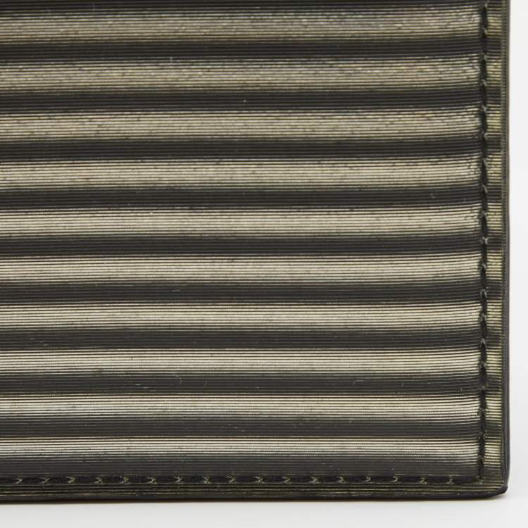 Pre Owned Balenciaga Silver/Grey Vinyl Bifold Wallet