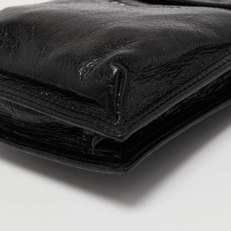 Pre Owned Balenciaga Black Leather Explorer Crossbody Bag