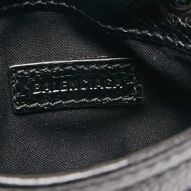 Pre Owned Balenciaga Black Leather Explorer Crossbody Bag