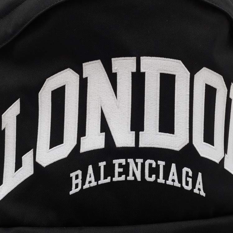 Pre Owned Balenciaga Black Nylon London Cities Backpack