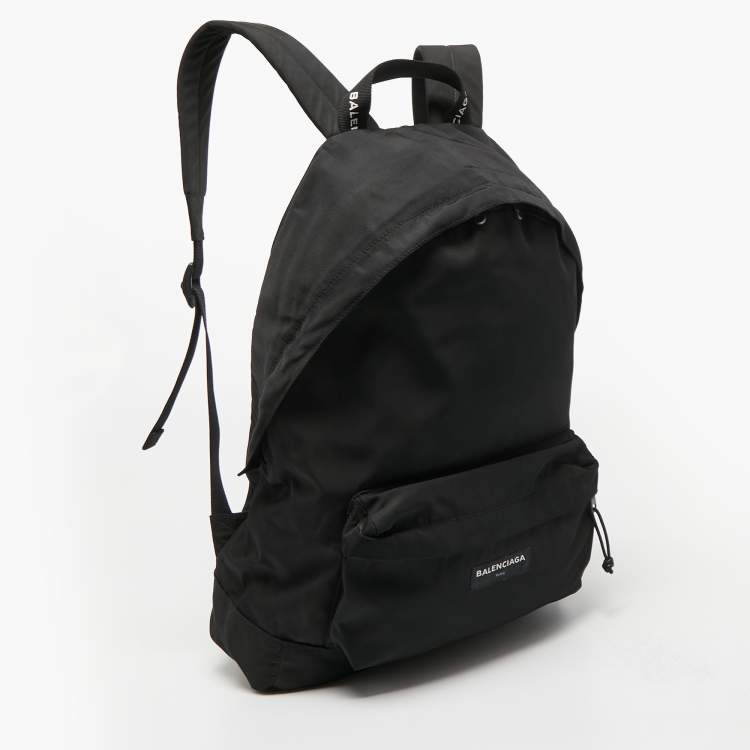 Pre Owned Balenciaga Black Nylon Explorer Backpack