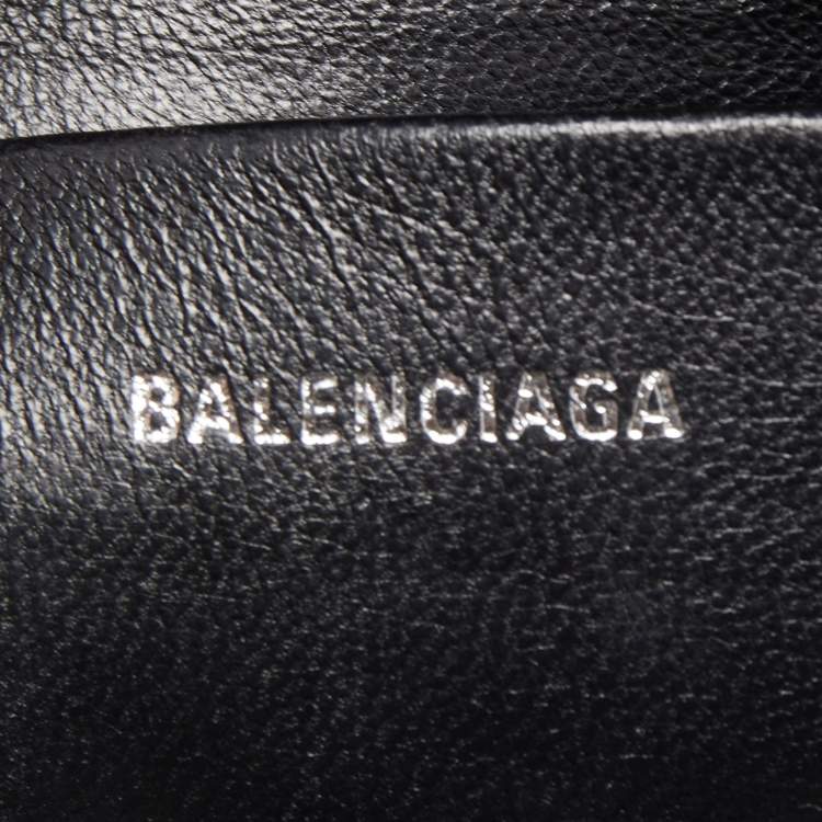 Pre Owned Balenciaga Black BB Monogram Coated Canvas Everyday Pouch