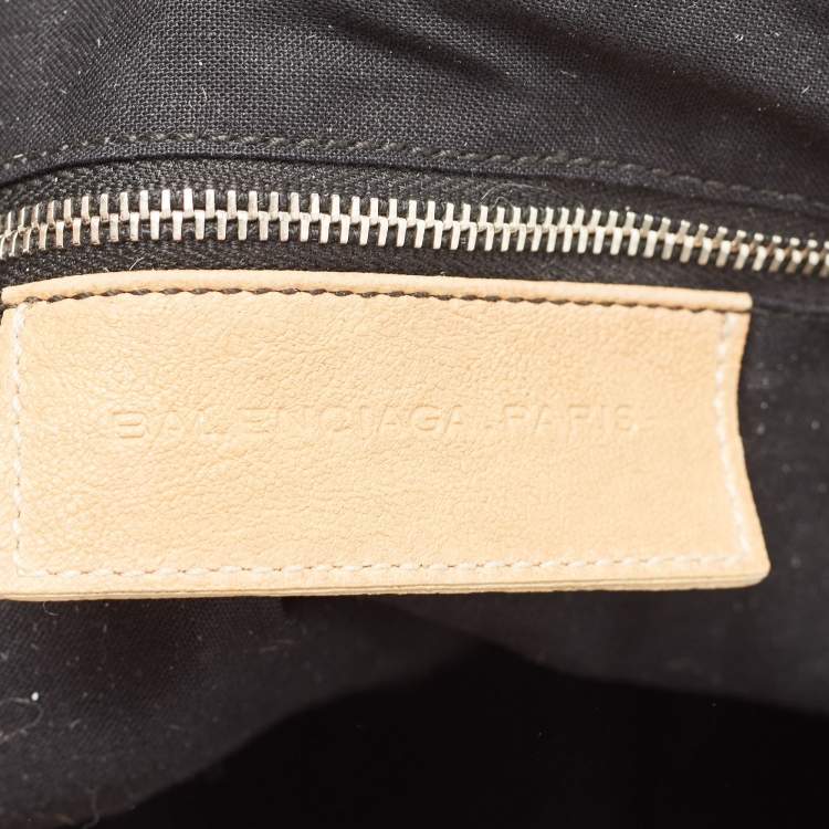 Pre Owned Balenciaga Tan Leather Duffle Bag