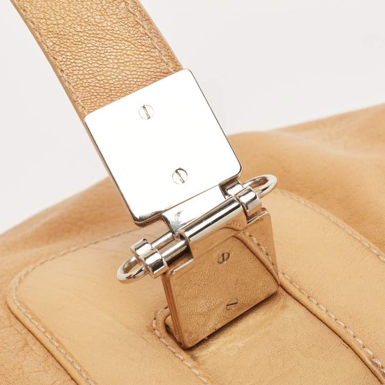 Pre Owned Balenciaga Tan Leather Duffle Bag