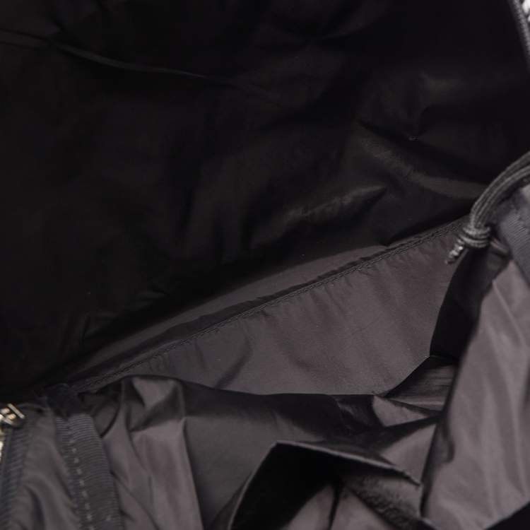 Pre Owned Balenciaga Black/White Nylon Wave Logo Backpack
