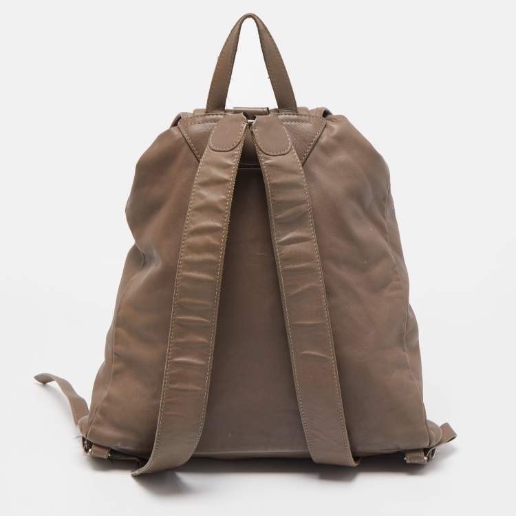 Pre Owned Balenciaga Mauve Leather Classic Hardware Traveller Backpack