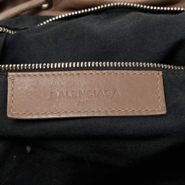 Pre Owned Balenciaga Mauve Leather Classic Hardware Traveller Backpack