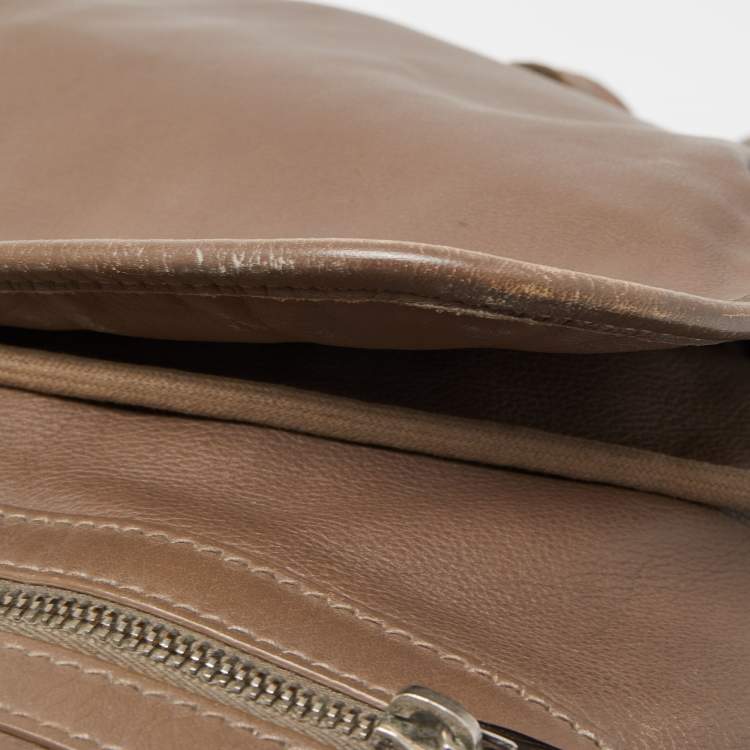 Pre Owned Balenciaga Mauve Leather Classic Hardware Traveller Backpack