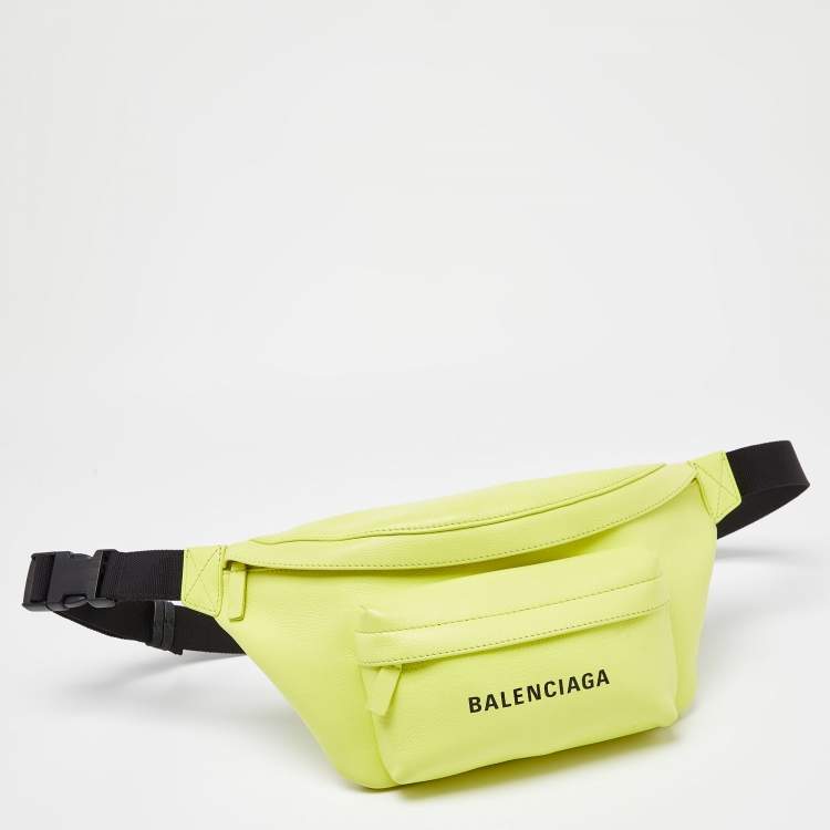 Pre Owned Balenciaga Yellow Leather Everyday Belt Bag