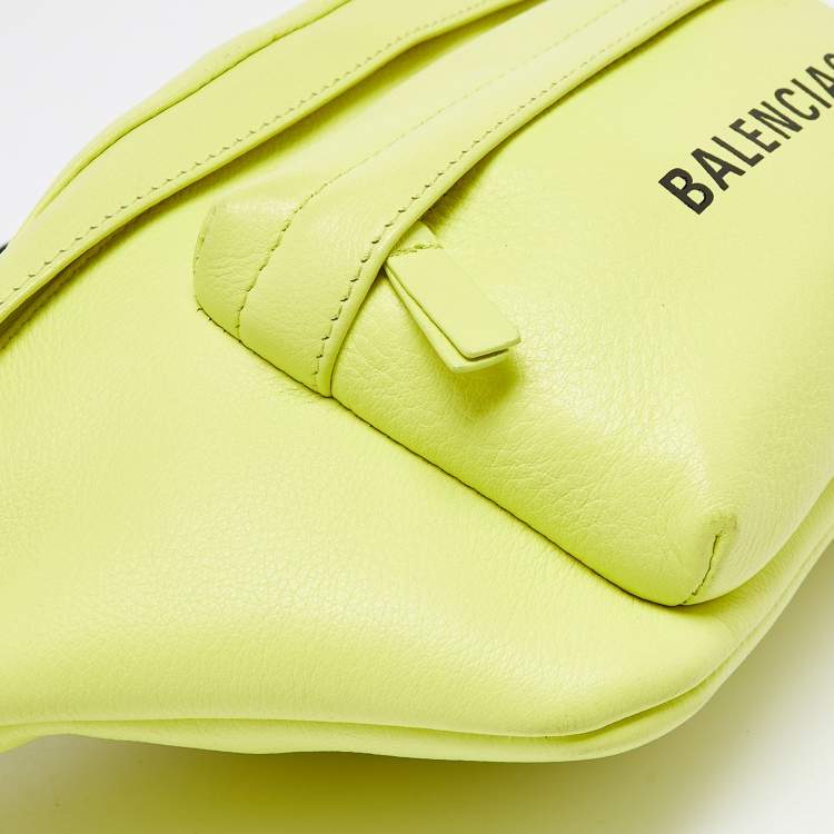 Pre Owned Balenciaga Yellow Leather Everyday Belt Bag