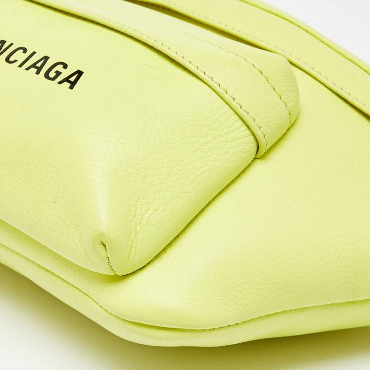 Pre Owned Balenciaga Yellow Leather Everyday Belt Bag