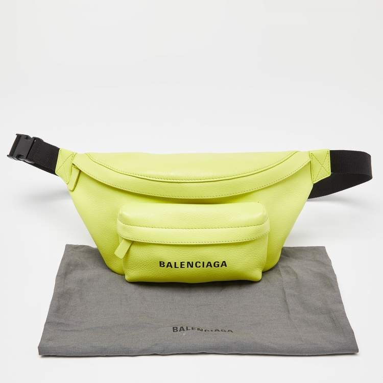 Pre Owned Balenciaga Yellow Leather Everyday Belt Bag