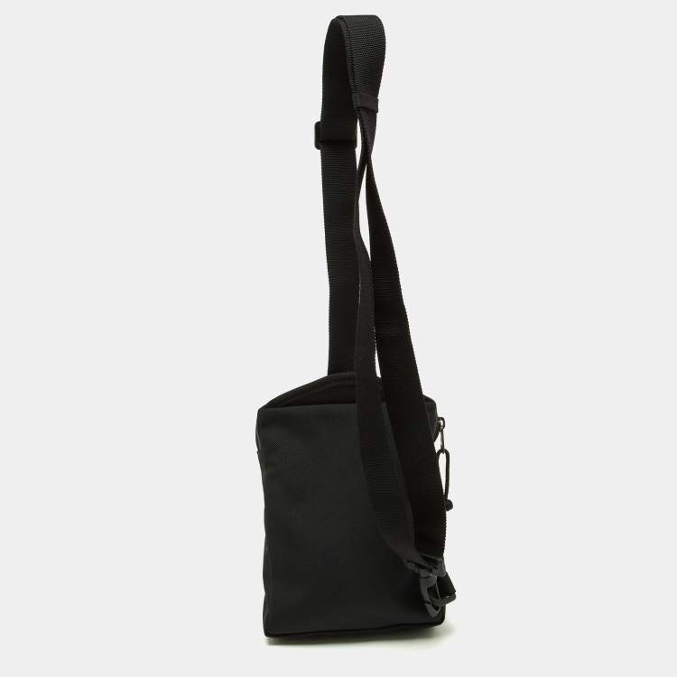 Pre Owned Balenciaga Black Nylon Crew Explorer Sling Bag