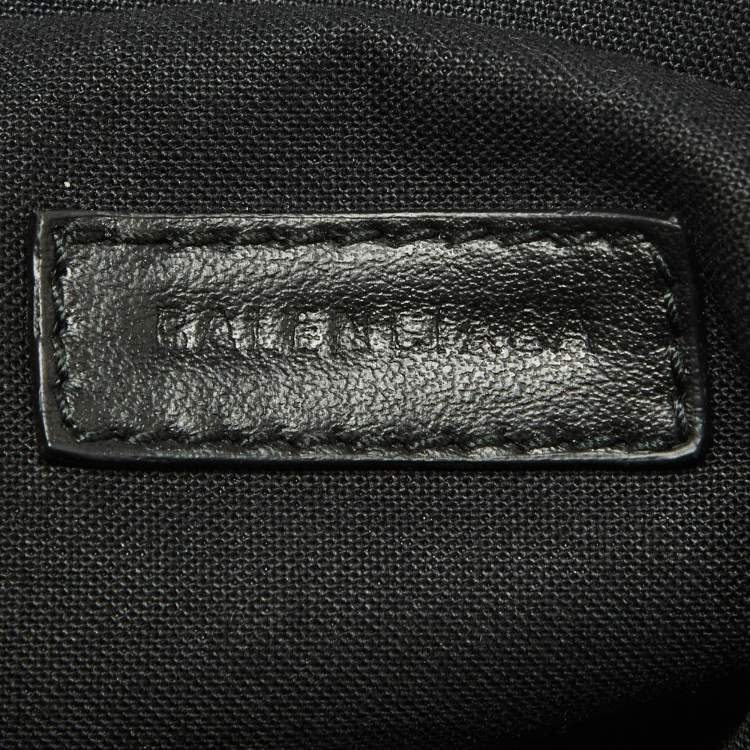 Pre Owned Balenciaga Black Nylon Crew Explorer Sling Bag