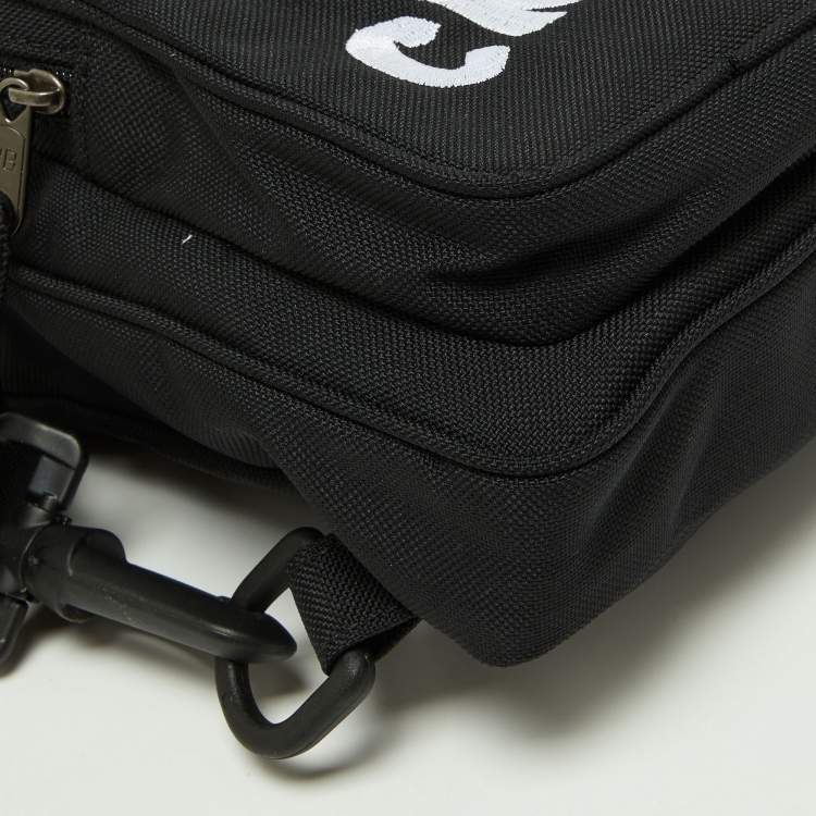 Pre Owned Balenciaga Black Nylon Crew Explorer Sling Bag