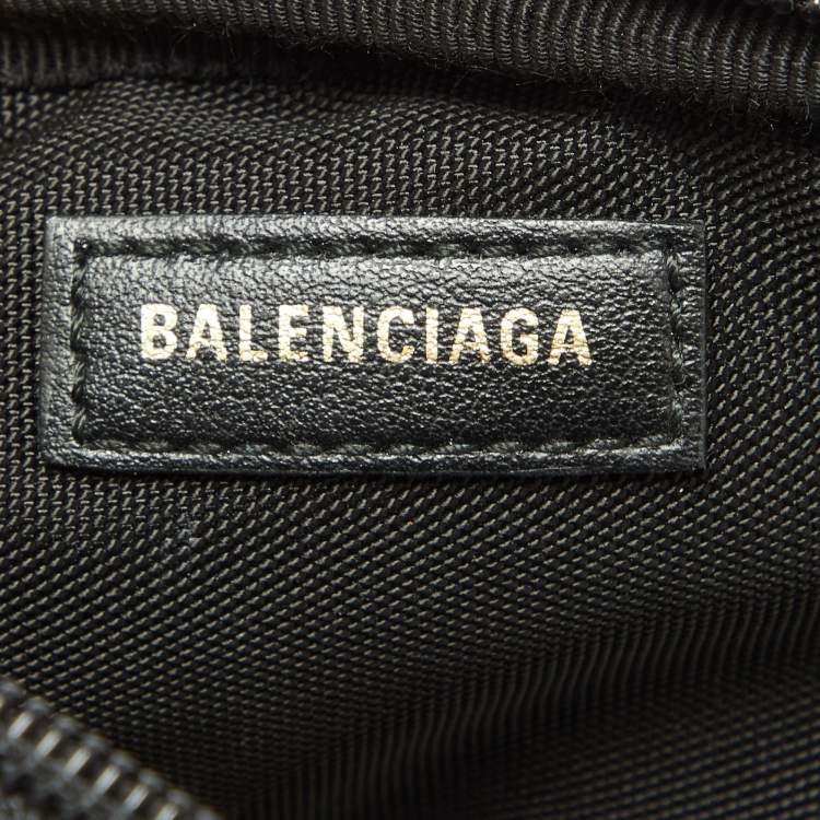 Pre Owned Balenciaga Black Nylon Explorer Messenger Bag