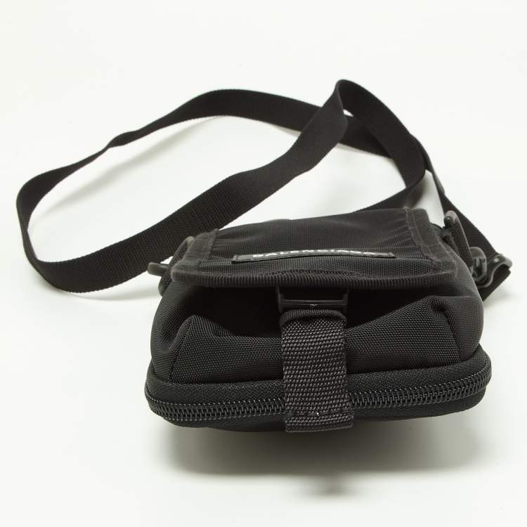 Pre Owned Balenciaga Black Nylon Explorer Messenger Bag