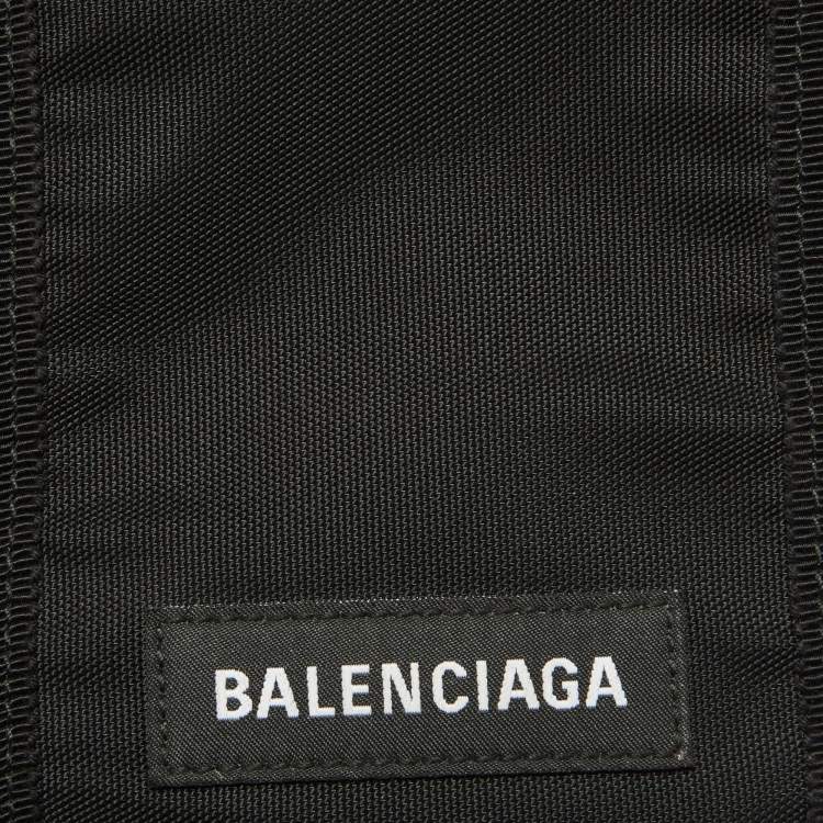 Pre Owned Balenciaga Black Nylon Explorer Messenger Bag